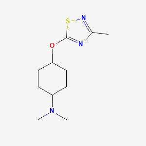 molecular formula C11H19N3OS B2909322 N,N-dimethyl-4-[(3-methyl-1,2,4-thiadiazol-5-yl)oxy]cyclohexan-1-amine CAS No. 2200496-75-7