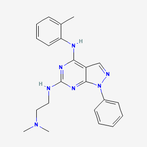 N~6~-[2-(dimethylamino)ethyl]-N~4~-(2-methylphenyl)-1-phenyl-1H-pyrazolo[3,4-d]pyrimidine-4,6-diamine
