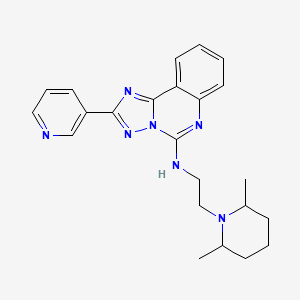 molecular formula C23H27N7 B2909330 N-[2-(2,6-Dimethylpiperidin-1-YL)ethyl]-2-(pyridin-3-YL)-[1,2,4]triazolo[1,5-C]quinazolin-5-amine CAS No. 902910-38-7