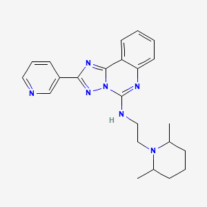 molecular formula C23H27N7 B2909330 N-[2-(2,6-dimethylpiperidin-1-yl)ethyl]-2-pyridin-3-yl[1,2,4]triazolo[1,5-c]quinazolin-5-amine CAS No. 902910-38-7