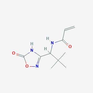 molecular formula C10H15N3O3 B2909341 N-[1-(5-hydroxy-1,2,4-oxadiazol-3-yl)-2,2-dimethylpropyl]prop-2-enamide CAS No. 2305289-32-9