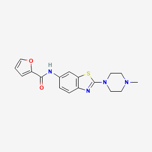molecular formula C17H18N4O2S B2909342 N-[2-(4-methylpiperazin-1-yl)-1,3-benzothiazol-6-yl]furan-2-carboxamide CAS No. 1105252-11-6