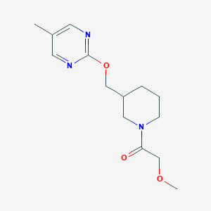 2-Methoxy-1-[3-[(5-methylpyrimidin-2-yl)oxymethyl]piperidin-1-yl]ethanone