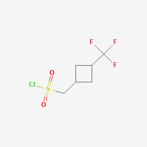 molecular formula C6H8ClF3O2S B2909348 [3-(Trifluoromethyl)cyclobutyl]methanesulfonyl chloride CAS No. 2305254-01-5