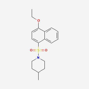 molecular formula C18H23NO3S B2909356 1-[(4-Ethoxynaphthyl)sulfonyl]-4-methylpiperidine CAS No. 312614-94-1