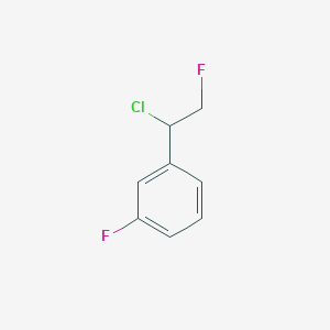 molecular formula C8H7ClF2 B2909357 1-(1-Chloro-2-fluoroethyl)-3-fluorobenzene CAS No. 1378824-57-7