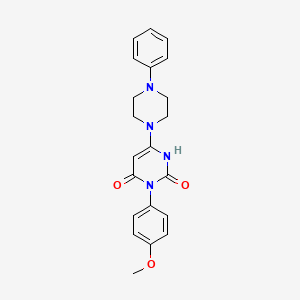 3-(4-methoxyphenyl)-6-(4-phenylpiperazin-1-yl)pyrimidine-2,4(1H,3H)-dione