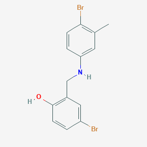 4-Bromo-2-{[(4-bromo-3-methylphenyl)amino]methyl}phenol