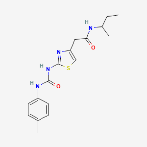 N-(sec-butyl)-2-(2-(3-(p-tolyl)ureido)thiazol-4-yl)acetamide