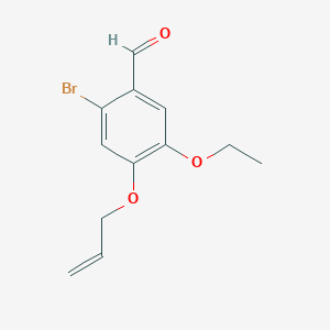 molecular formula C12H13BrO3 B2909401 4-(Allyloxy)-2-bromo-5-ethoxybenzaldehyde CAS No. 832674-05-2