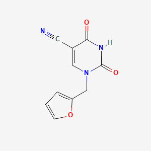 molecular formula C10H7N3O3 B2909408 1-(Furan-2-ylmethyl)-2,4-dioxopyrimidine-5-carbonitrile CAS No. 353287-22-6