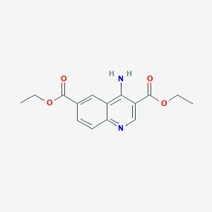molecular formula C15H16N2O4 B2909410 Diethyl 4-aminoquinoline-3,6-dicarboxylate CAS No. 955328-19-5