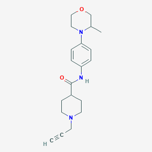 molecular formula C20H27N3O2 B2909428 N-[4-(3-methylmorpholin-4-yl)phenyl]-1-(prop-2-yn-1-yl)piperidine-4-carboxamide CAS No. 1376353-84-2