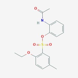 molecular formula C17H19NO5S B2909429 2-Acetamidophenyl 2-ethoxy-5-methylbenzene-1-sulfonate CAS No. 2415599-26-5