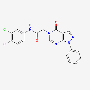 molecular formula C19H13Cl2N5O2 B2909436 N-(3,4-dichlorophenyl)-2-(4-oxo-1-phenyl-1H-pyrazolo[3,4-d]pyrimidin-5(4H)-yl)acetamide CAS No. 729582-43-8