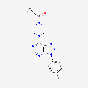 cyclopropyl(4-(3-(p-tolyl)-3H-[1,2,3]triazolo[4,5-d]pyrimidin-7-yl)piperazin-1-yl)methanone