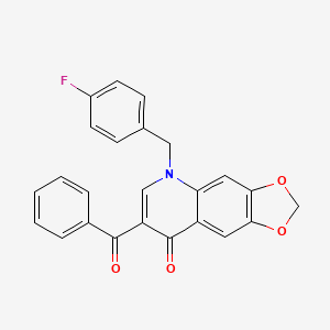 7-benzoyl-5-[(4-fluorophenyl)methyl]-2H,5H,8H-[1,3]dioxolo[4,5-g]quinolin-8-one