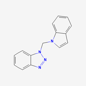 molecular formula C15H12N4 B2909458 1-(1H-Indol-1-ylmethyl)-1H-1,2,3-benzotriazole CAS No. 124337-33-3