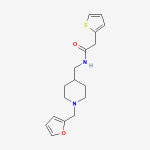 N-((1-(furan-2-ylmethyl)piperidin-4-yl)methyl)-2-(thiophen-2-yl)acetamide
