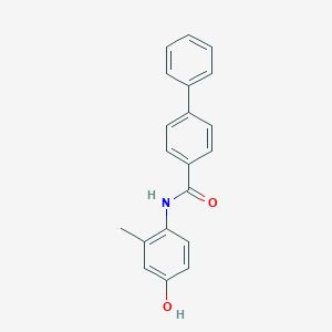 molecular formula C20H17NO2 B290947 N-(4-hydroxy-2-methylphenyl)[1,1'-biphenyl]-4-carboxamide 