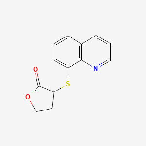 molecular formula C13H11NO2S B2909471 3-Quinolin-8-ylsulfanyloxolan-2-one CAS No. 452284-92-3