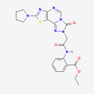 B2909473 6-(4-{[(4-cyclohexylphenyl)sulfonyl]amino}phenoxy)-N-ethylnicotinamide CAS No. 1115960-23-0