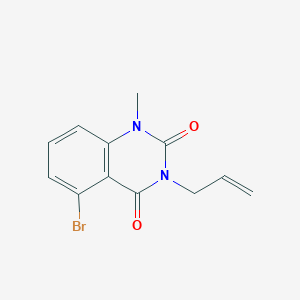 molecular formula C12H11BrN2O2 B2909474 5-Bromo-1-methyl-3-prop-2-enylquinazoline-2,4-dione CAS No. 2309573-91-7