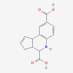 molecular formula C14H13NO4 B2909485 3a,4,5,9b-tetrahydro-3H-cyclopenta[c]quinoline-4,8-dicarboxylic acid CAS No. 353484-21-6