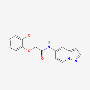 2-(2-methoxyphenoxy)-N-(pyrazolo[1,5-a]pyridin-5-yl)acetamide