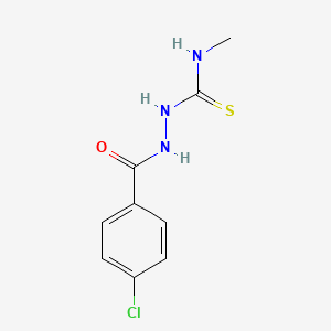 molecular formula C9H10ClN3OS B2909578 2-(4-chlorobenzoyl)-N-methylhydrazinecarbothioamide CAS No. 29527-10-4