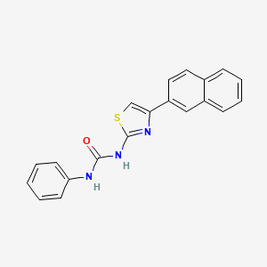 molecular formula C20H15N3OS B2909594 N-[4-(2-naphthyl)-1,3-thiazol-2-yl]-N'-phenylurea CAS No. 478258-51-4