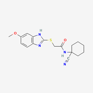 molecular formula C17H20N4O2S B2909616 N-(1-cyanocyclohexyl)-2-[(6-methoxy-1H-benzimidazol-2-yl)sulfanyl]acetamide CAS No. 871098-73-6