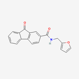 molecular formula C19H13NO3 B2909670 N-[(furan-2-yl)methyl]-9-oxo-9H-fluorene-2-carboxamide CAS No. 709001-30-9
