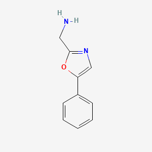 molecular formula C10H10N2O B2909673 (5-Phenyl-1,3-oxazol-2-yl)methanamine CAS No. 112206-31-2