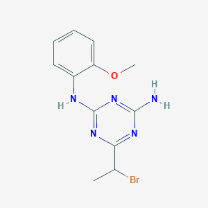 6-(1-bromoethyl)-N-(2-methoxyphenyl)-1,3,5-triazine-2,4-diamine