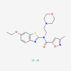 B2909697 N-(6-ethoxybenzo[d]thiazol-2-yl)-3-methyl-N-(2-morpholinoethyl)isoxazole-5-carboxamide hydrochloride CAS No. 1323583-32-9