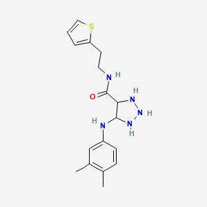 5-(3,4-dimethylanilino)-N-(2-thiophen-2-ylethyl)triazolidine-4-carboxamide