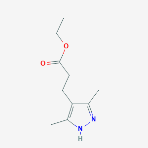 molecular formula C10H16N2O2 B2909724 ethyl 3-(3,5-dimethyl-1H-pyrazol-4-yl)propanoate CAS No. 696646-25-0