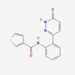 N-(2-(6-oxo-1,6-dihydropyridazin-3-yl)phenyl)thiophene-3-carboxamide