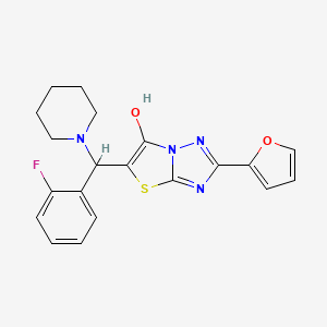 5-((2-Fluorophenyl)(piperidin-1-yl)methyl)-2-(furan-2-yl)thiazolo[3,2-b][1,2,4]triazol-6-ol