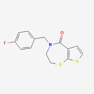 4-(4-fluorobenzyl)-3,4-dihydrothieno[3,2-f][1,4]thiazepin-5(2H)-one