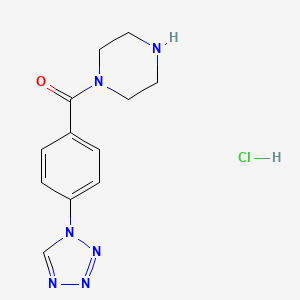 1-[4-(1H-tetrazol-1-yl)benzoyl]piperazine hydrochloride