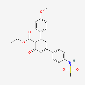 Ethyl 4-(4-methanesulfonamidophenyl)-6-(4-methoxyphenyl)-2-oxocyclohex-3-ene-1-carboxylate