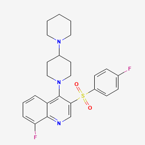 1'-{8-Fluoro-3-[(4-fluorophenyl)sulfonyl]quinolin-4-yl}-1,4'-bipiperidine