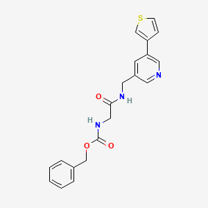 molecular formula C20H19N3O3S B2909776 benzyl N-[({[5-(thiophen-3-yl)pyridin-3-yl]methyl}carbamoyl)methyl]carbamate CAS No. 1788852-39-0