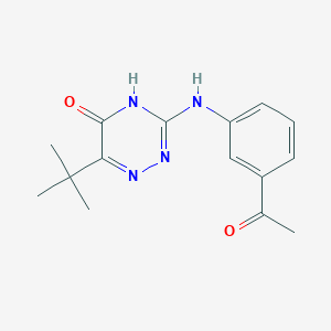 B2909785 3-[(3-acetylphenyl)amino]-6-tert-butyl-1,2,4-triazin-5(4H)-one CAS No. 534598-51-1