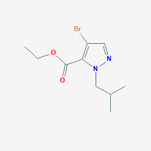 molecular formula C10H15BrN2O2 B2909786 ethyl 4-bromo-1-isobutyl-1H-pyrazole-5-carboxylate CAS No. 1856090-78-2