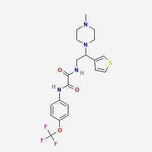 molecular formula C20H23F3N4O3S B2909788 N-[2-(4-methylpiperazin-1-yl)-2-(thiophen-3-yl)ethyl]-N'-[4-(trifluoromethoxy)phenyl]ethanediamide CAS No. 946200-35-7