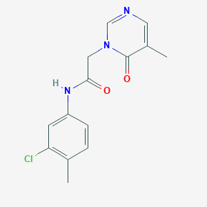molecular formula C14H14ClN3O2 B2909791 N-(3-chloro-4-methylphenyl)-2-(5-methyl-6-oxopyrimidin-1(6H)-yl)acetamide CAS No. 1334375-16-4