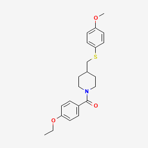 (4-Ethoxyphenyl)(4-(((4-methoxyphenyl)thio)methyl)piperidin-1-yl)methanone